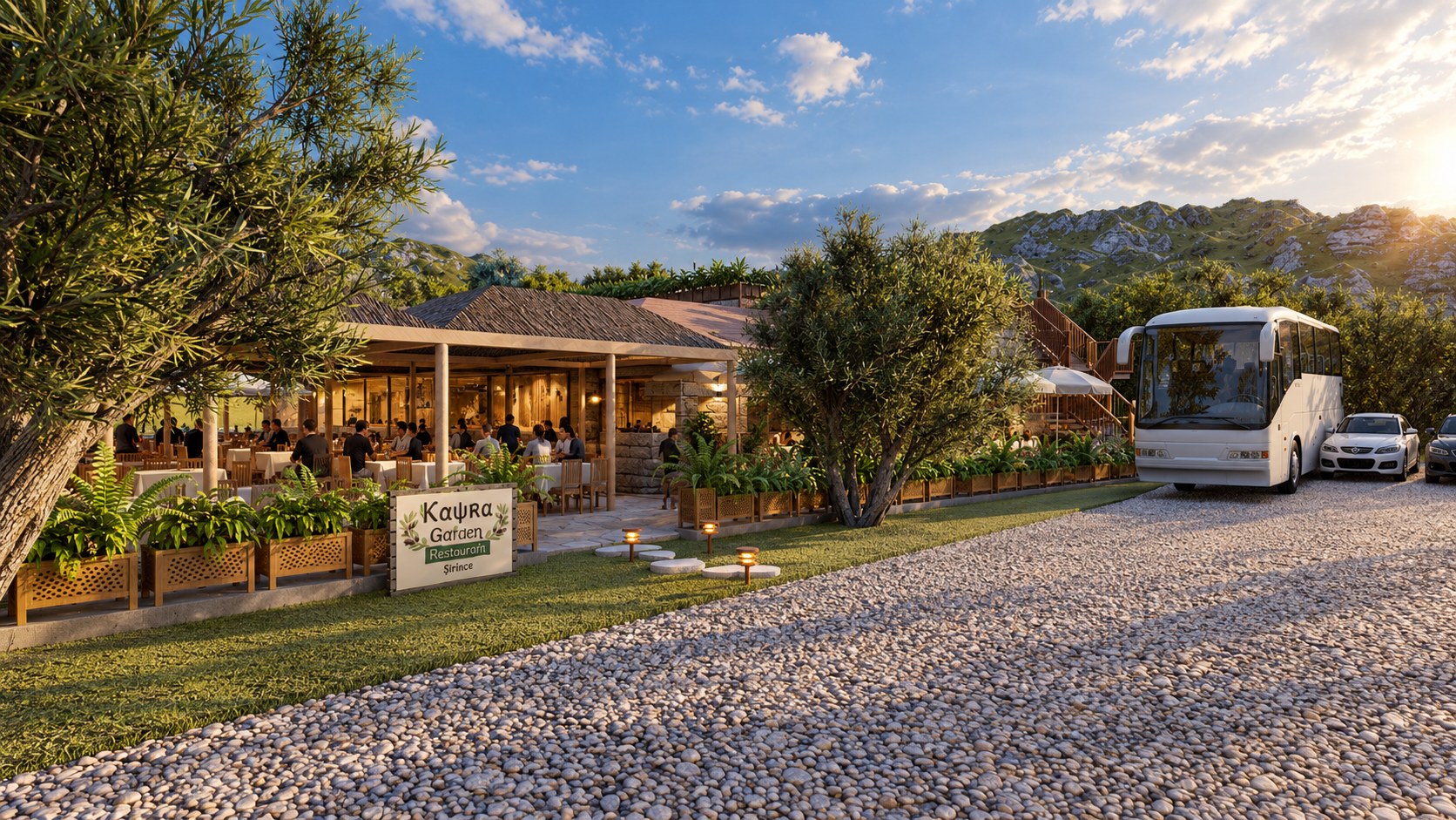 Kayra Garden Restaurant mimari render