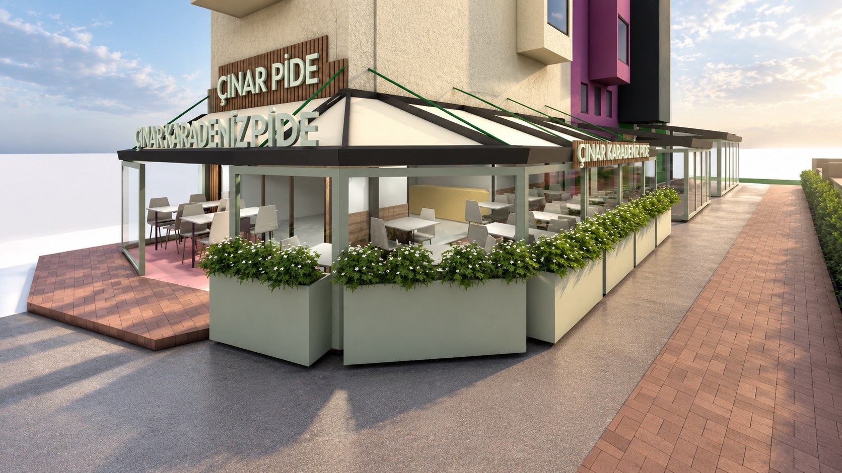 Çınar Pide özgün mimari render 3