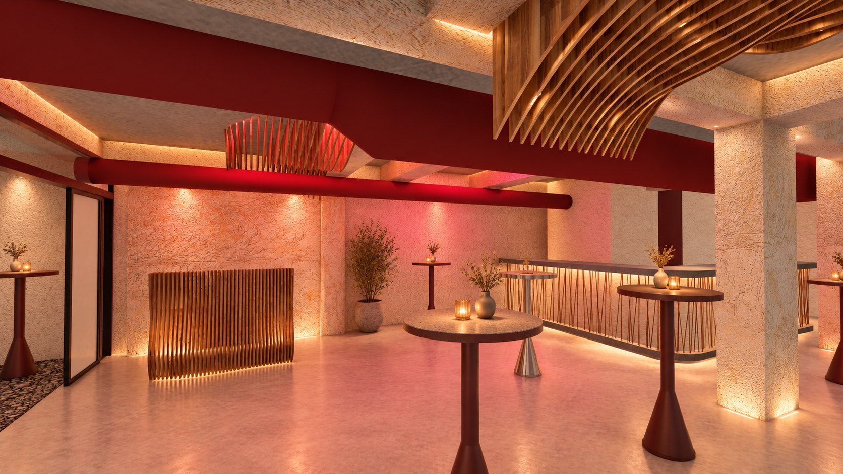 NO:17 sıcak ışıklı lounge mekânı